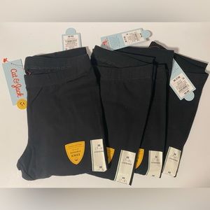 Lot of 4 Brand New Girls Leggings - M (7/8) Black Leggings - Cat&Jack - 4 Total